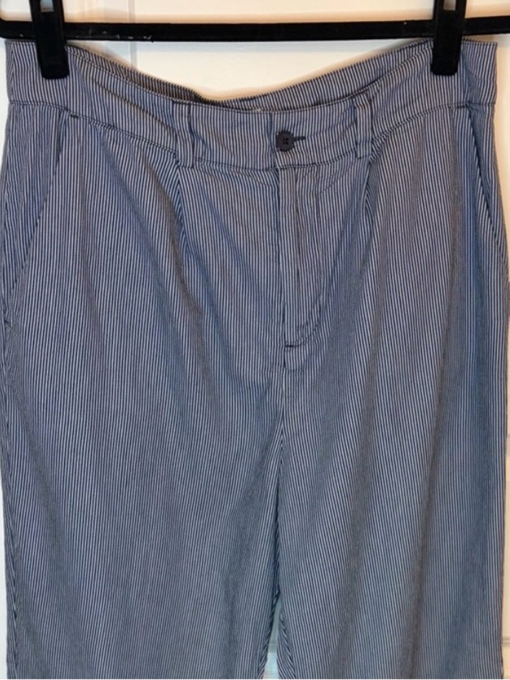 KULE Blue & White Pinstripe Wide Leg Pants | Size 8 | Originally $398
